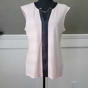 Calvin Klein Light Pink and Black Blouse